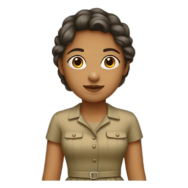 girl-with-khaki-dress sticker