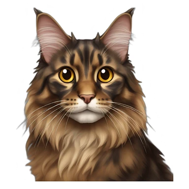 tortoiseshell Maine coon cat sticker