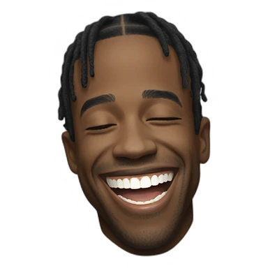 Travis Scott laughing  sticker
