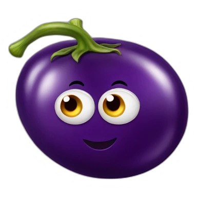 Aubergine dans une peche sticker