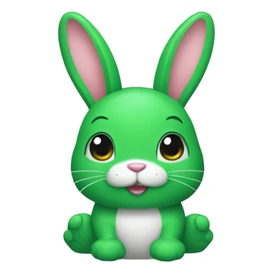 green bunny sticker