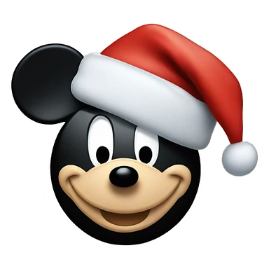 Mickey Mouse with Santa hat sticker