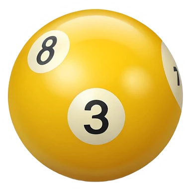3 numbered billiard ball  sticker