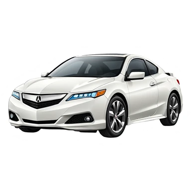 White acura  sticker