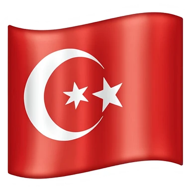 Turkish flag in light blue sticker