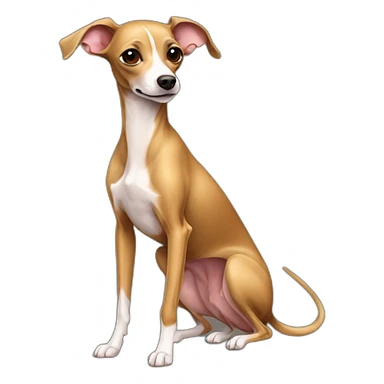full body dark golden italian greyhound chihuahua sticker