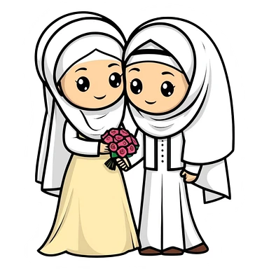 Muslim wedding sticker