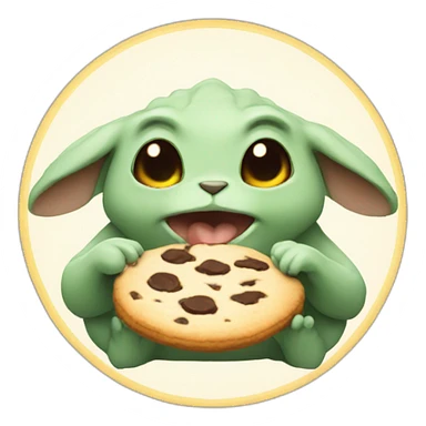 Grogu eating cookie sticker