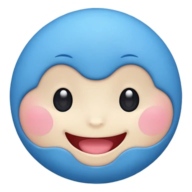 blue kawaii emojis sticker