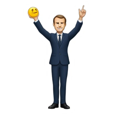 Macron qui fait un doigt d’honneur sticker