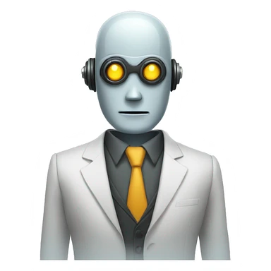 Robot business man sticker