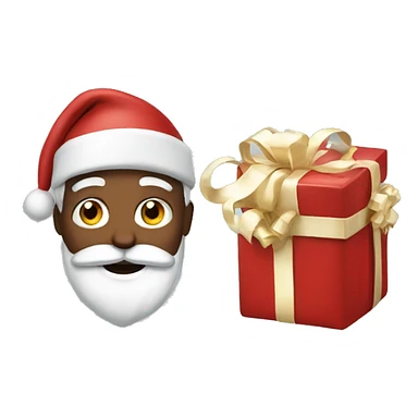 Santa with the present sticker