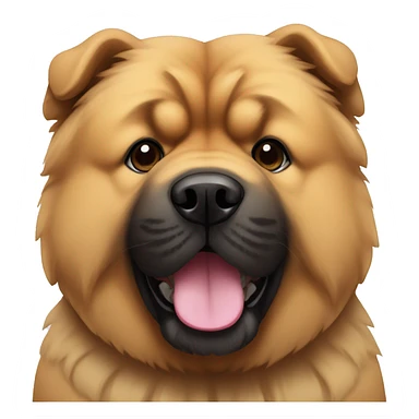 Chow-chow with black muzzle sticker