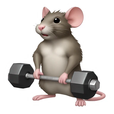 Dumbbell rat sticker