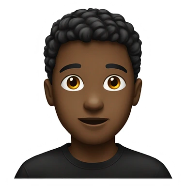 boy in black shirt portrait sticker