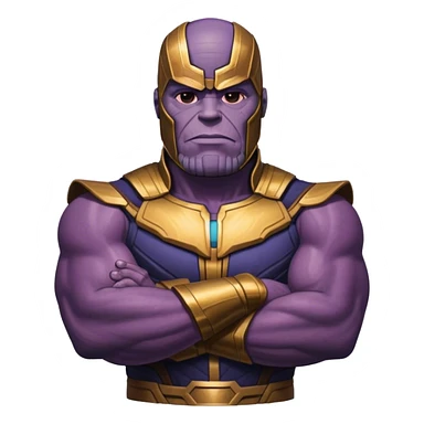 Thanos with his hand cross sticker