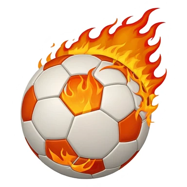 soccer ball with flames sticker