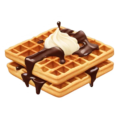 Waffle with chocolate and cream sticker