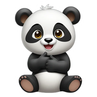 cute panda thumbs up sticker