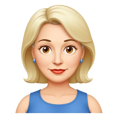 Middle-aged woman with a fuller figure, mid-40s sticker