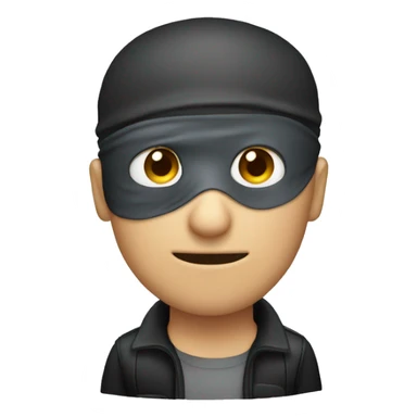 Burglar with eye mask sticker