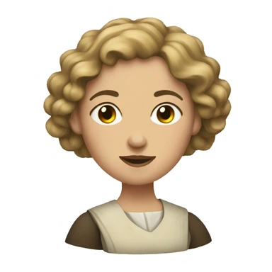 medieval  white womenscribe sticker