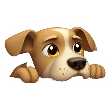 dog sad in car sticker