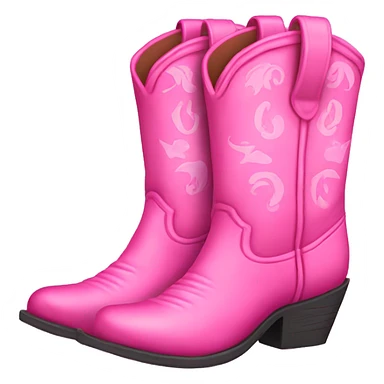Pink cowgirl boots sticker