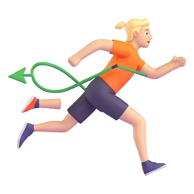 running person or fast arrow sticker
