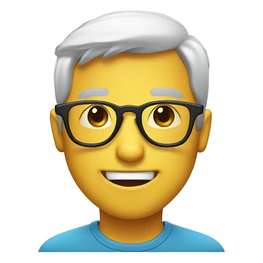 Emoji smirking with glasses sticker