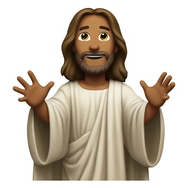 jesus open arms sticker