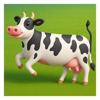 Make the image have a green grass field background in the style of microsoft style 3d fluent emojis sticker