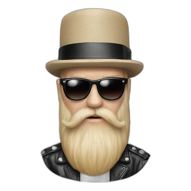 Hyperrealist Zz top sticker