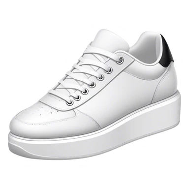 White sneaker platform shoes sticker