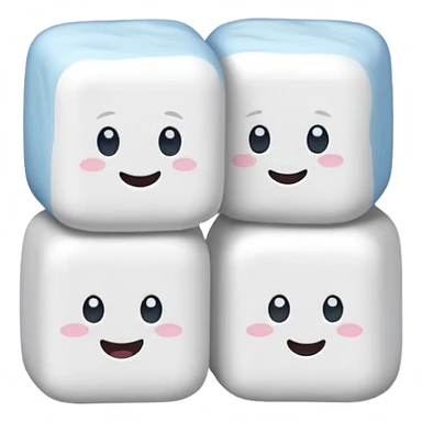 a few marshmallows, simple, clear sticker