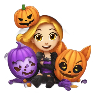 Cute Halloween party sticker