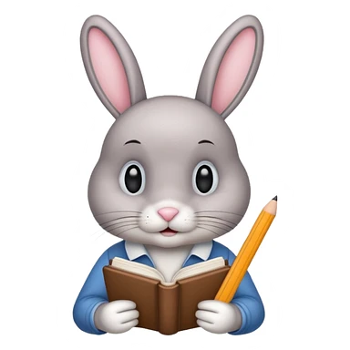 writer bunny sticker