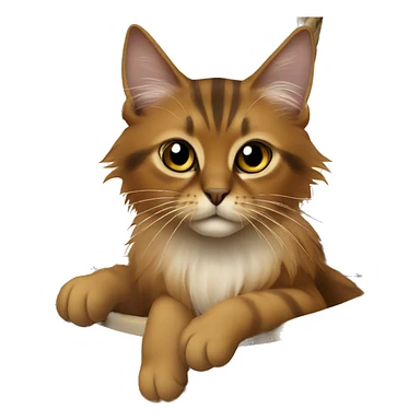 A somali cat on a pirate ship sticker