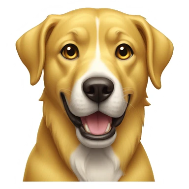 yellow barking dog sticker
