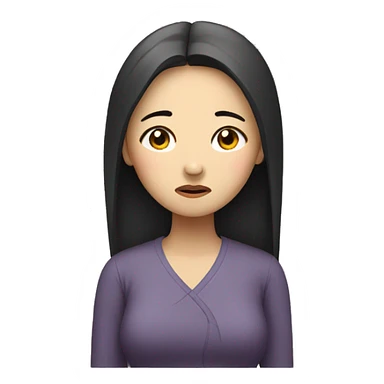 Chinese woman sad sticker