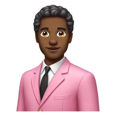 Black man wearing pink suit 60s sticker