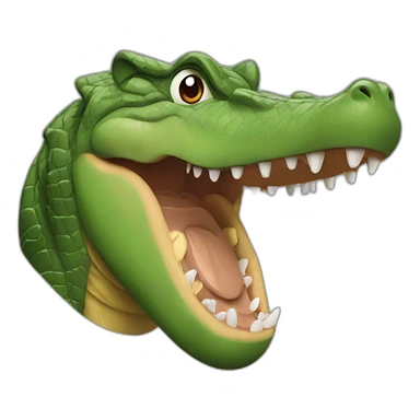 Crocodile qui mange Travis Scott sticker