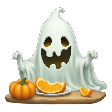 Ghost eatingCitrouille sticker