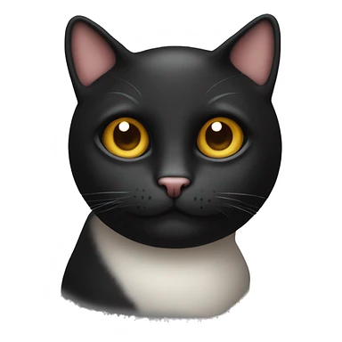 Gato negro con un solo ojo  sticker