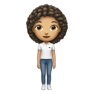 girl wearing lacoste sticker