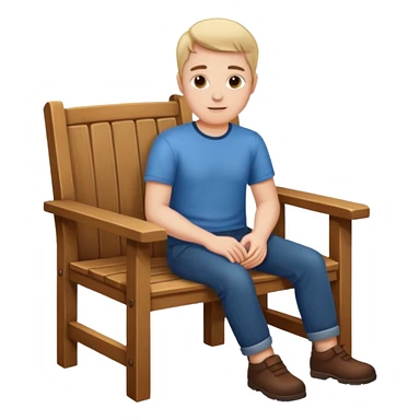 man sitting on the chair sticker