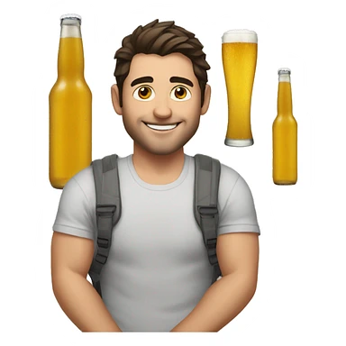 Jordan bardella who drink beer sticker