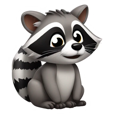 Racoon in love sticker
