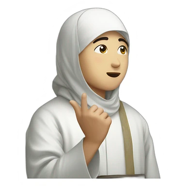 korean muslim asking allah sticker