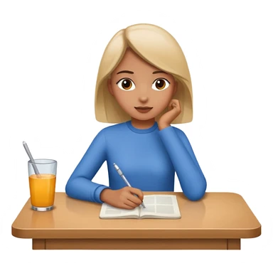 girl disscussion around a table sticker